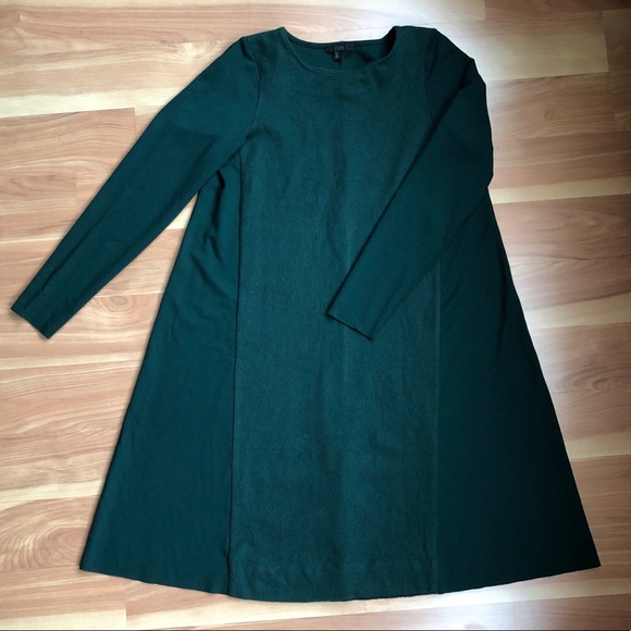 slim fit dress slacks Green Wool Chore Dress with Flutter Sleeve & Patch Pockets - XL main image 0